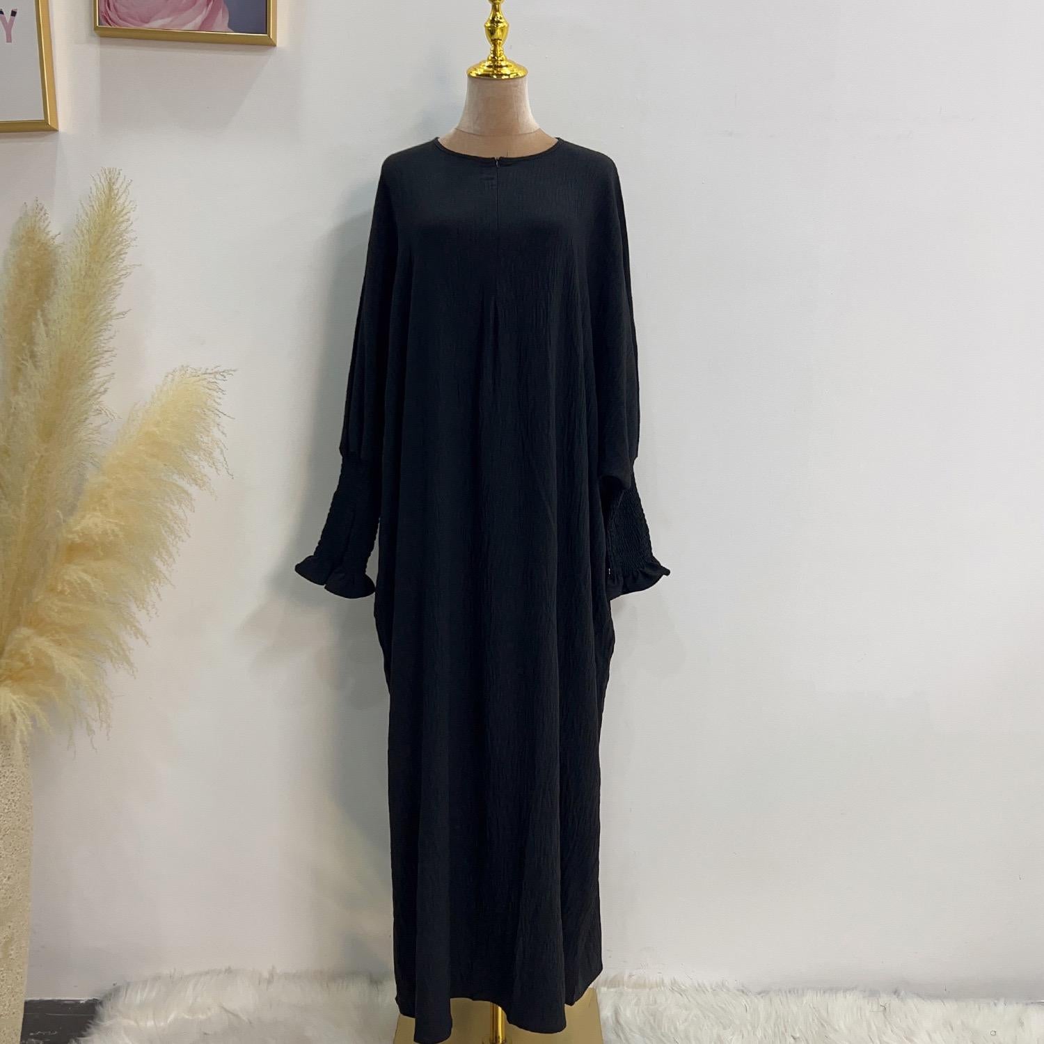 #LY43[Ramadan promotion] Latest model Butterfly abaya crepe abaya  simple dress maxi dress muslim long women dress prayer dress