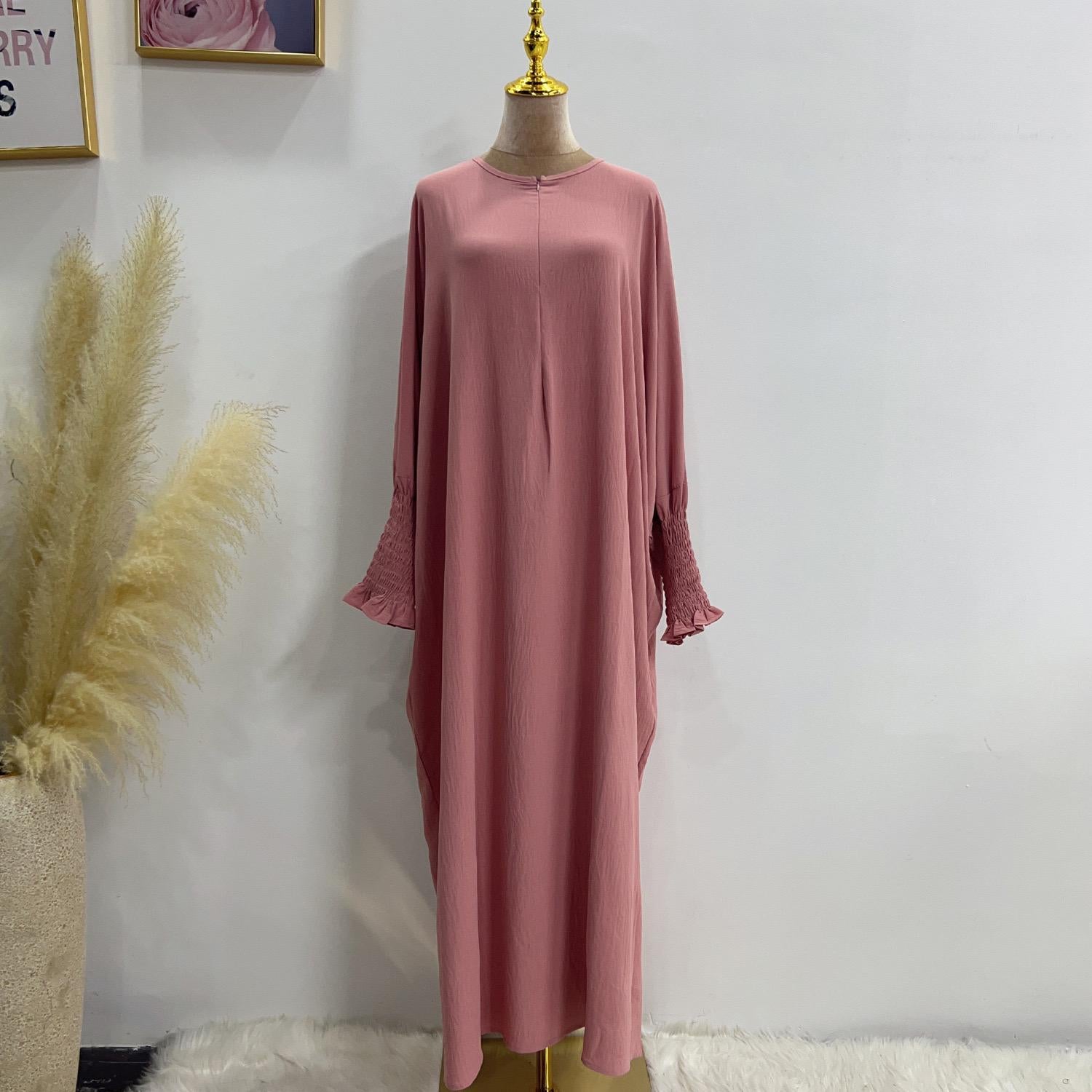 #LY43[Ramadan promotion] Latest model Butterfly abaya crepe abaya  simple dress maxi dress muslim long women dress prayer dress