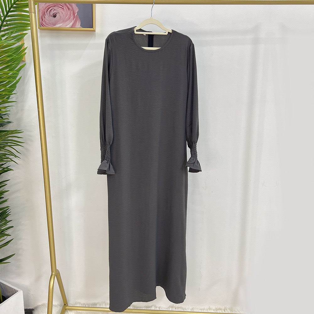 #LY25 Crepe simple dress  maxi dress modest fashion muslim long women dress