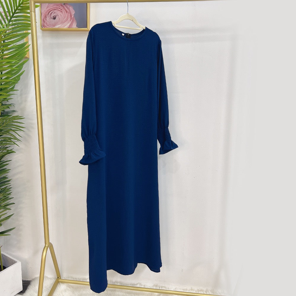 #LY25 Crepe simple dress  maxi dress modest fashion muslim long women dress