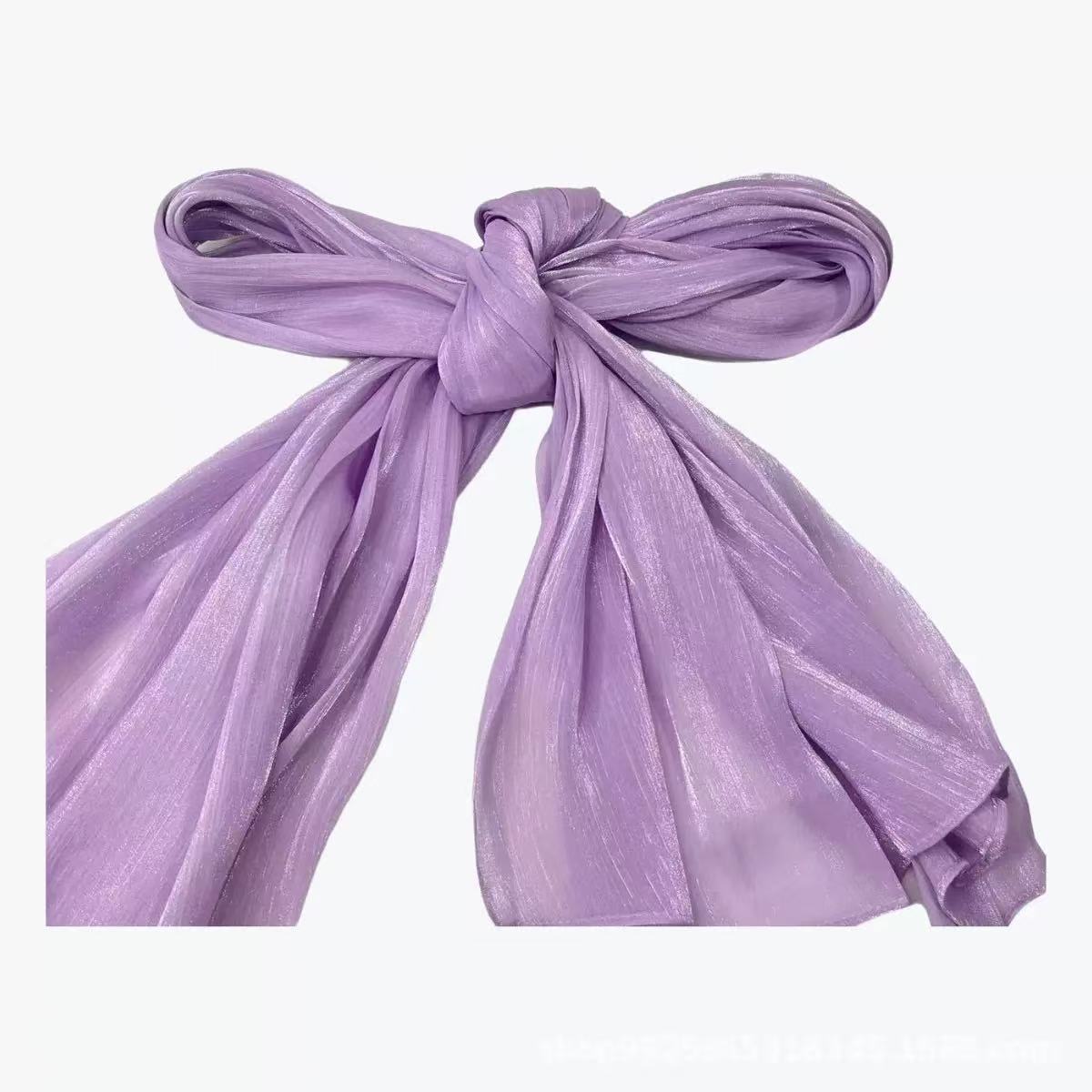 #LY53   Cool and Breathable Shimmer Long Scarf, Solid Color Simple Abaya Women's Hijab