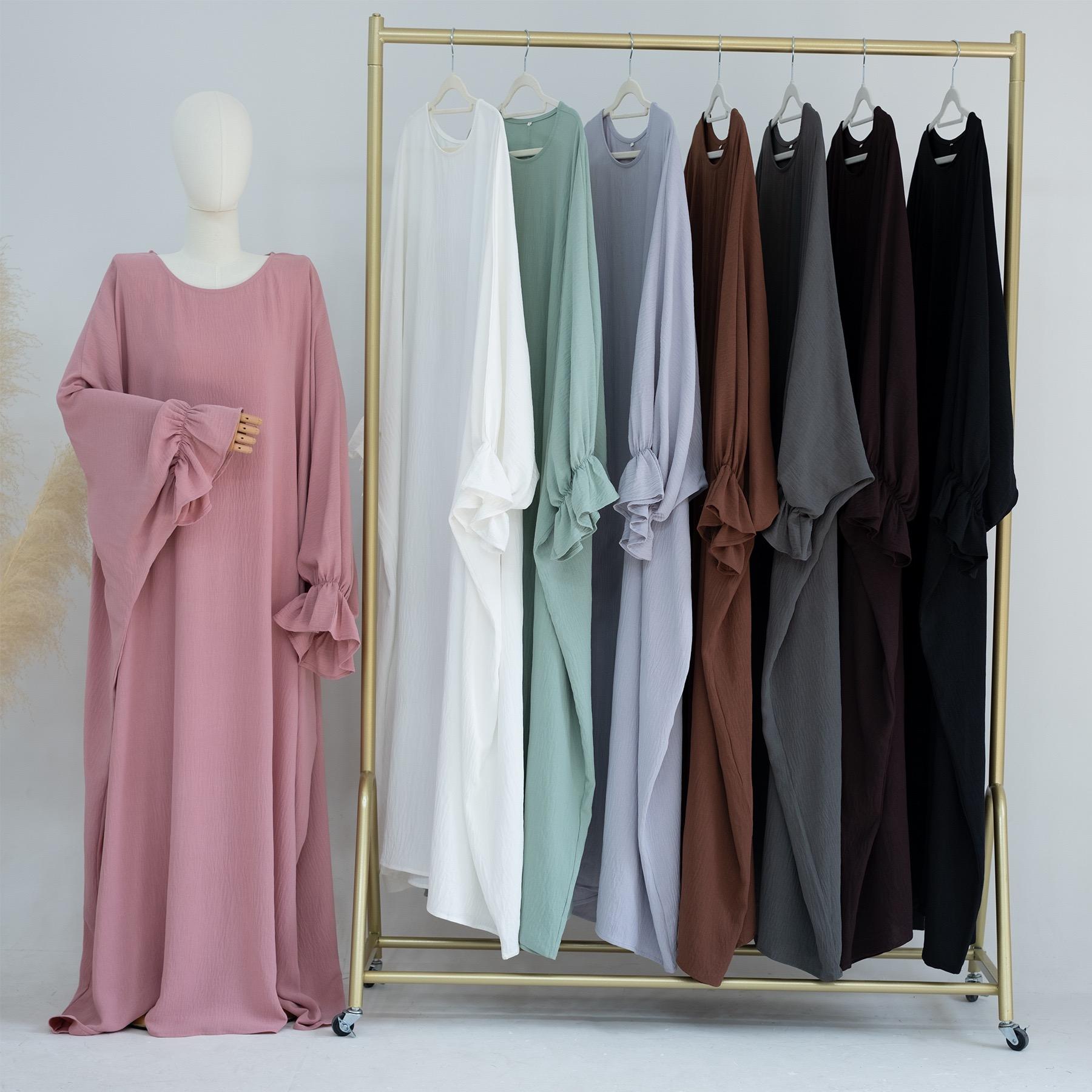 #LY24 Latest model Crepe abaya ,maxi dress loose-fitting arabic clothing muslim dress Butterfly abaya with hijab