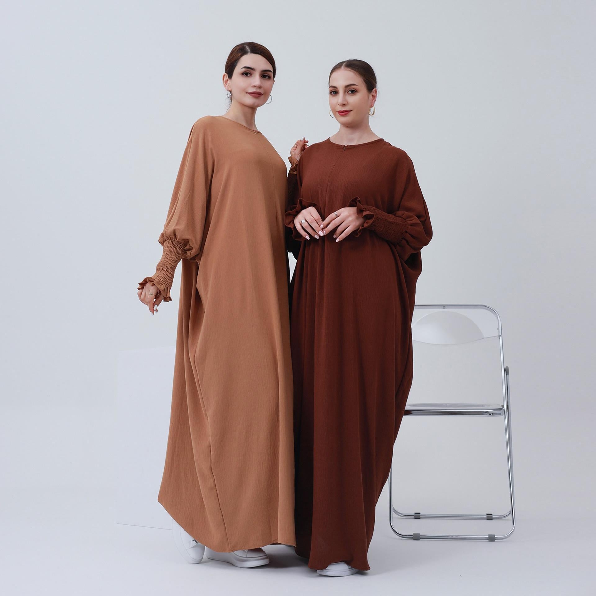 #LY43[Ramadan promotion] Latest model Butterfly abaya crepe abaya  simple dress maxi dress muslim long women dress prayer dress