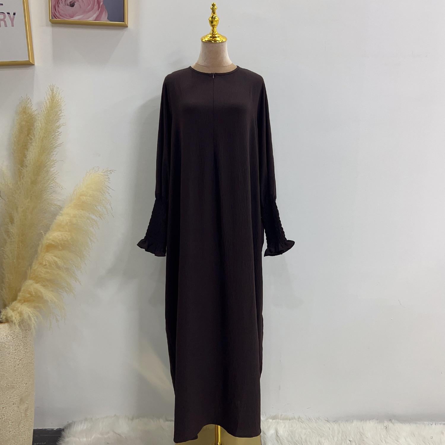 #LY43[Ramadan promotion] Latest model Butterfly abaya crepe abaya  simple dress maxi dress muslim long women dress prayer dress