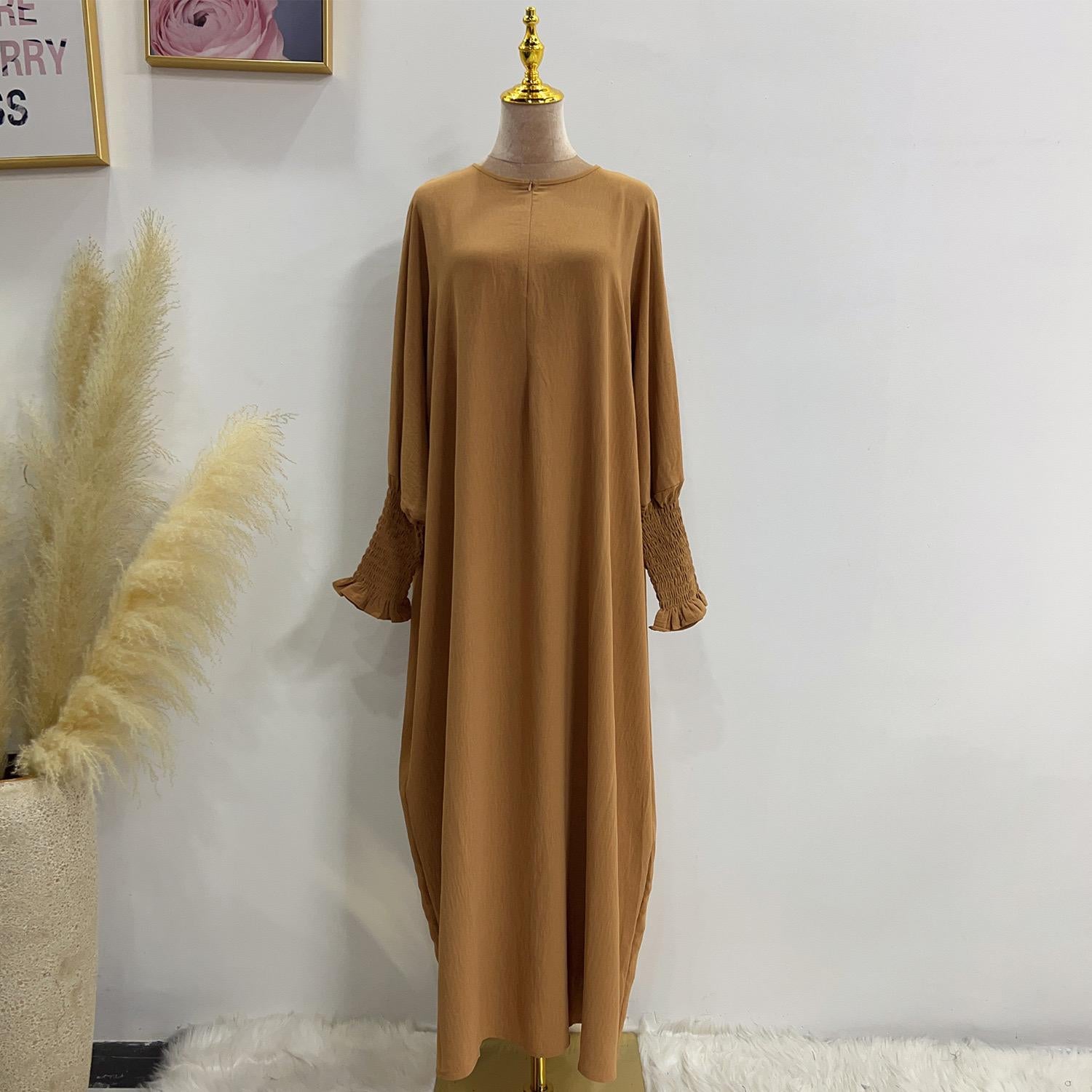 #LY43[Ramadan promotion] Latest model Butterfly abaya crepe abaya  simple dress maxi dress muslim long women dress prayer dress