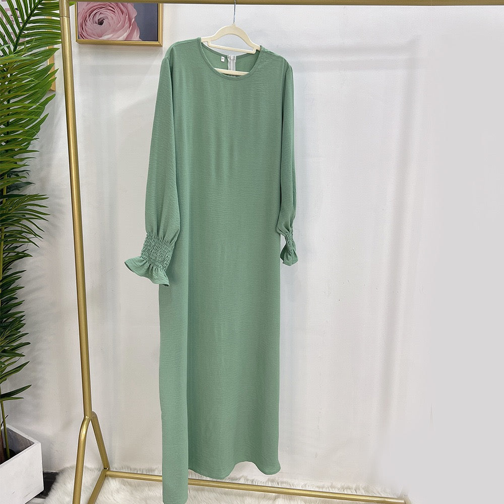 #LY25 Crepe simple dress  maxi dress modest fashion muslim long women dress