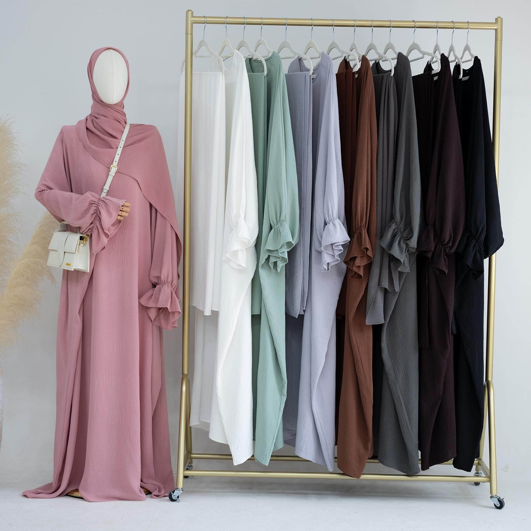 #LY24 Latest model Crepe abaya ,maxi dress loose-fitting arabic clothing muslim dress Butterfly abaya with hijab