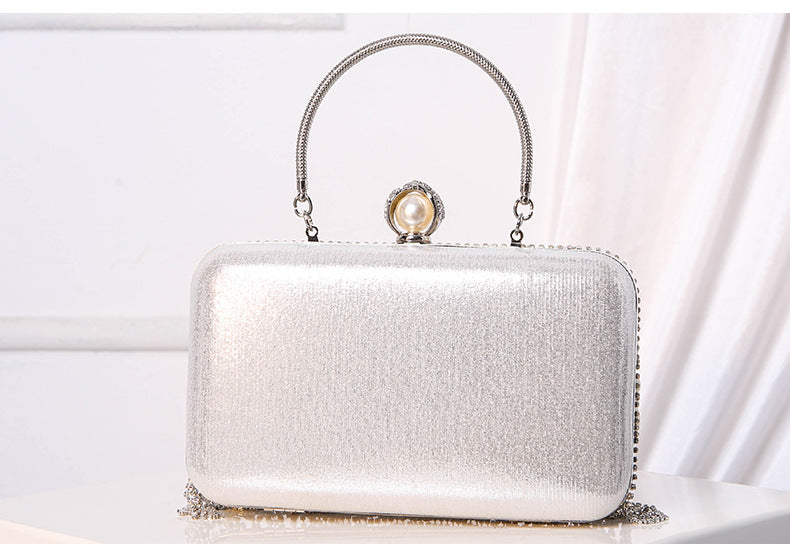 #LY15 Pearl and diomand hand bag Dinner bag New fringe with dress tote Flash diamond clutch bag