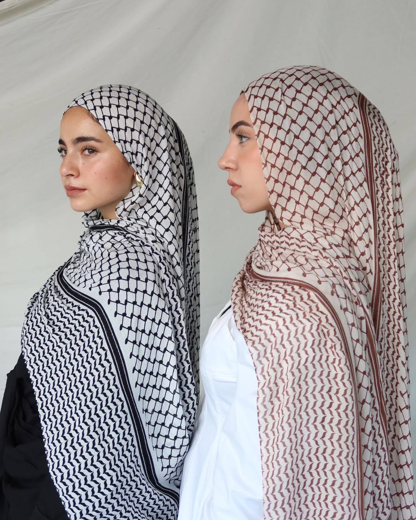 #LY34Chiffon Keffiyeh Hijab