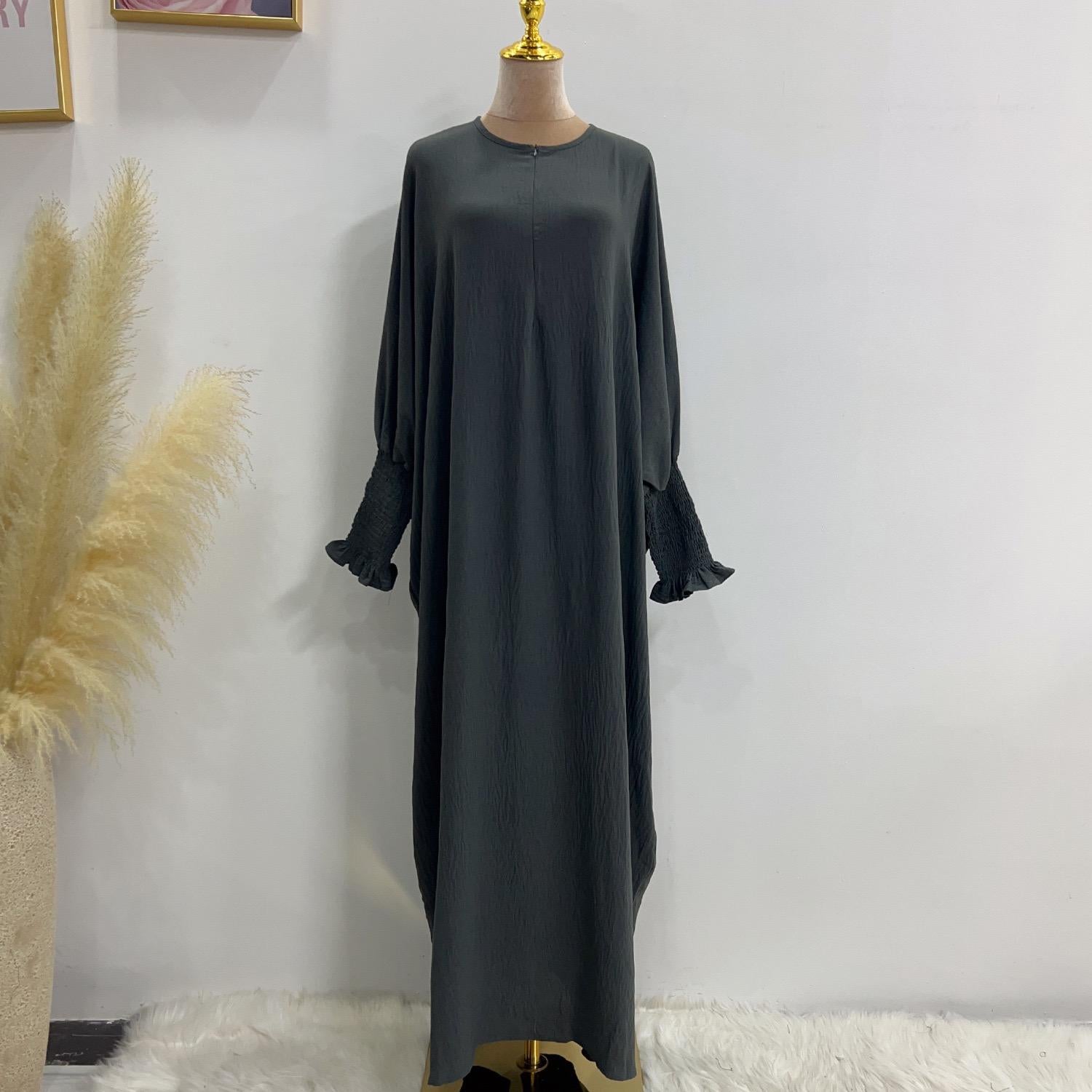 #LY43[Ramadan promotion] Latest model Butterfly abaya crepe abaya  simple dress maxi dress muslim long women dress prayer dress