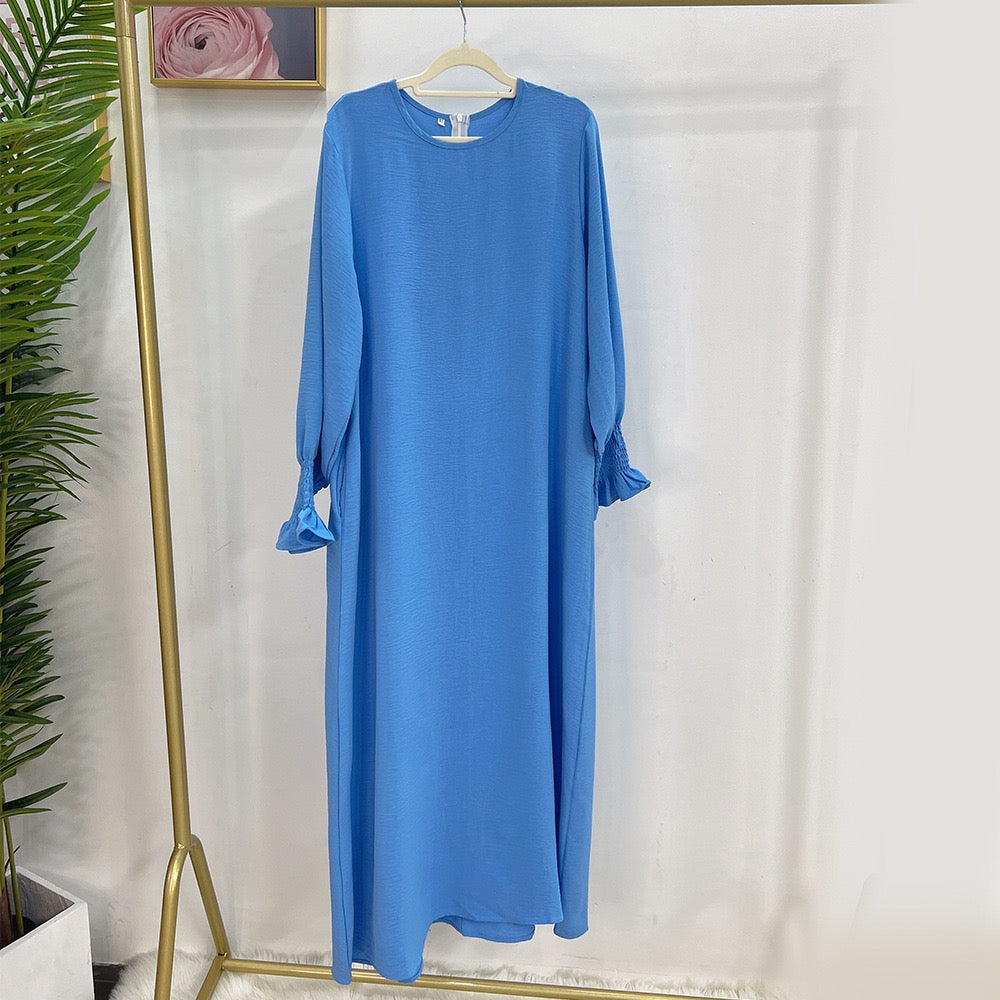 #LY25 Crepe simple dress  maxi dress modest fashion muslim long women dress