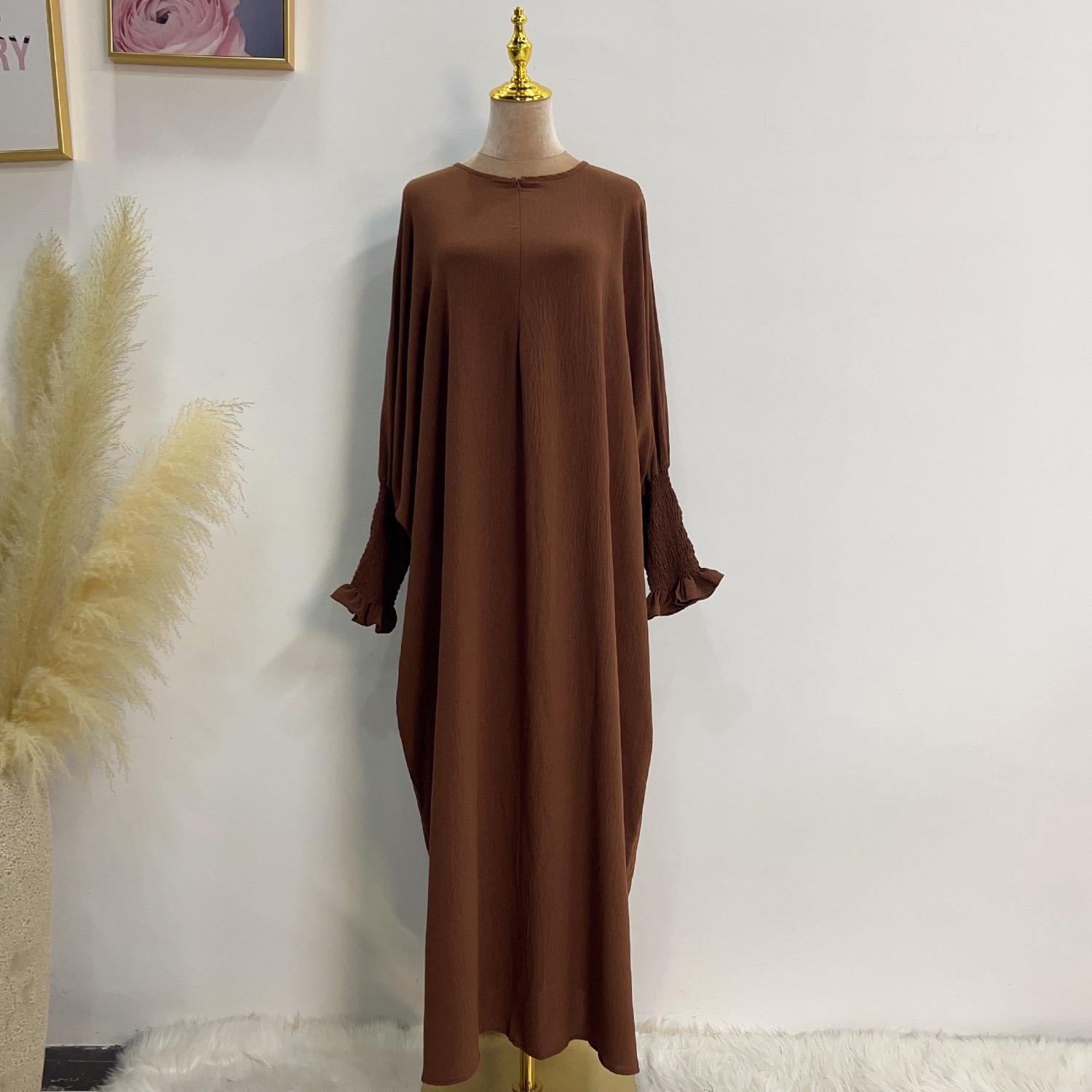 #LY43[Ramadan promotion] Latest model Butterfly abaya crepe abaya  simple dress maxi dress muslim long women dress prayer dress