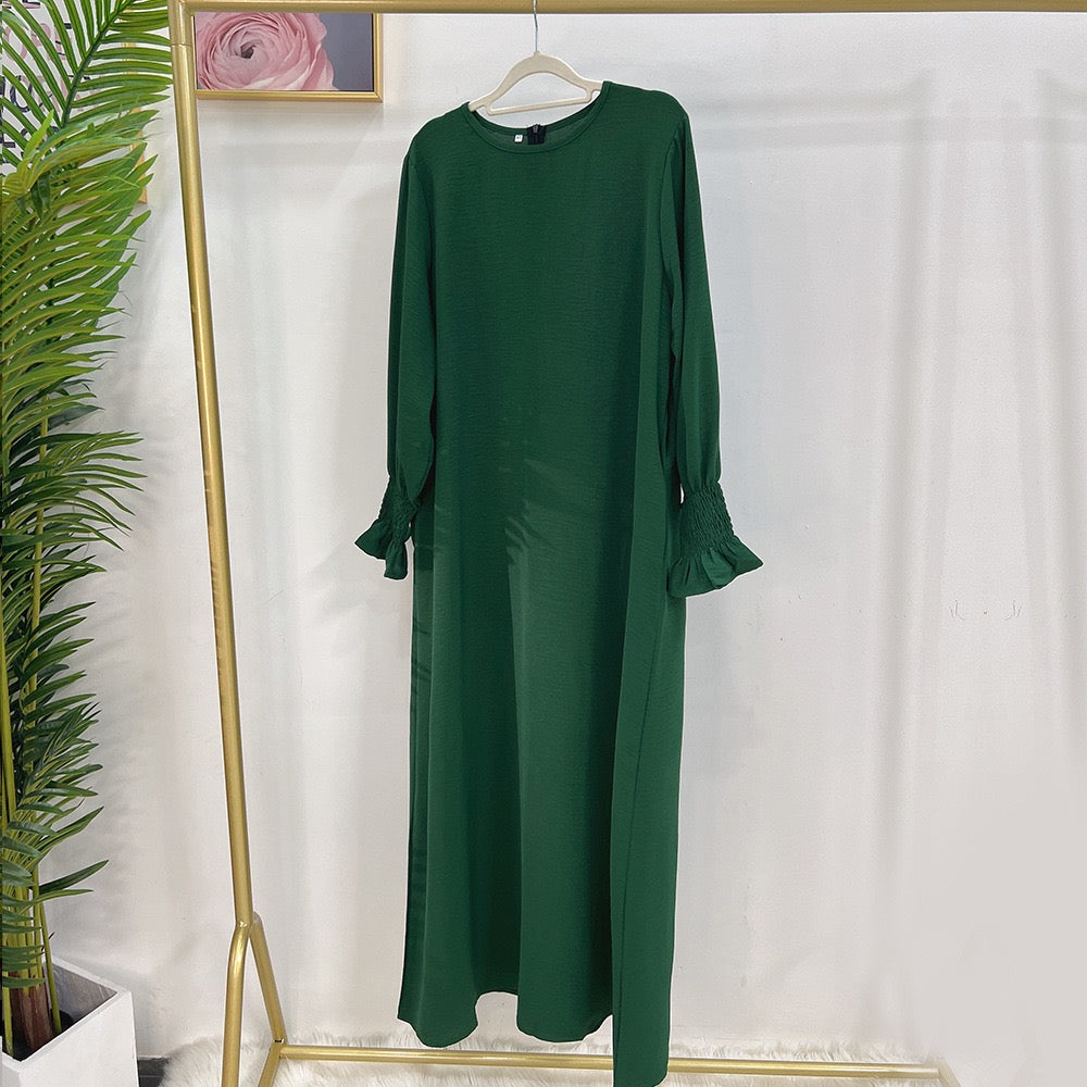 #LY25 Crepe simple dress  maxi dress modest fashion muslim long women dress