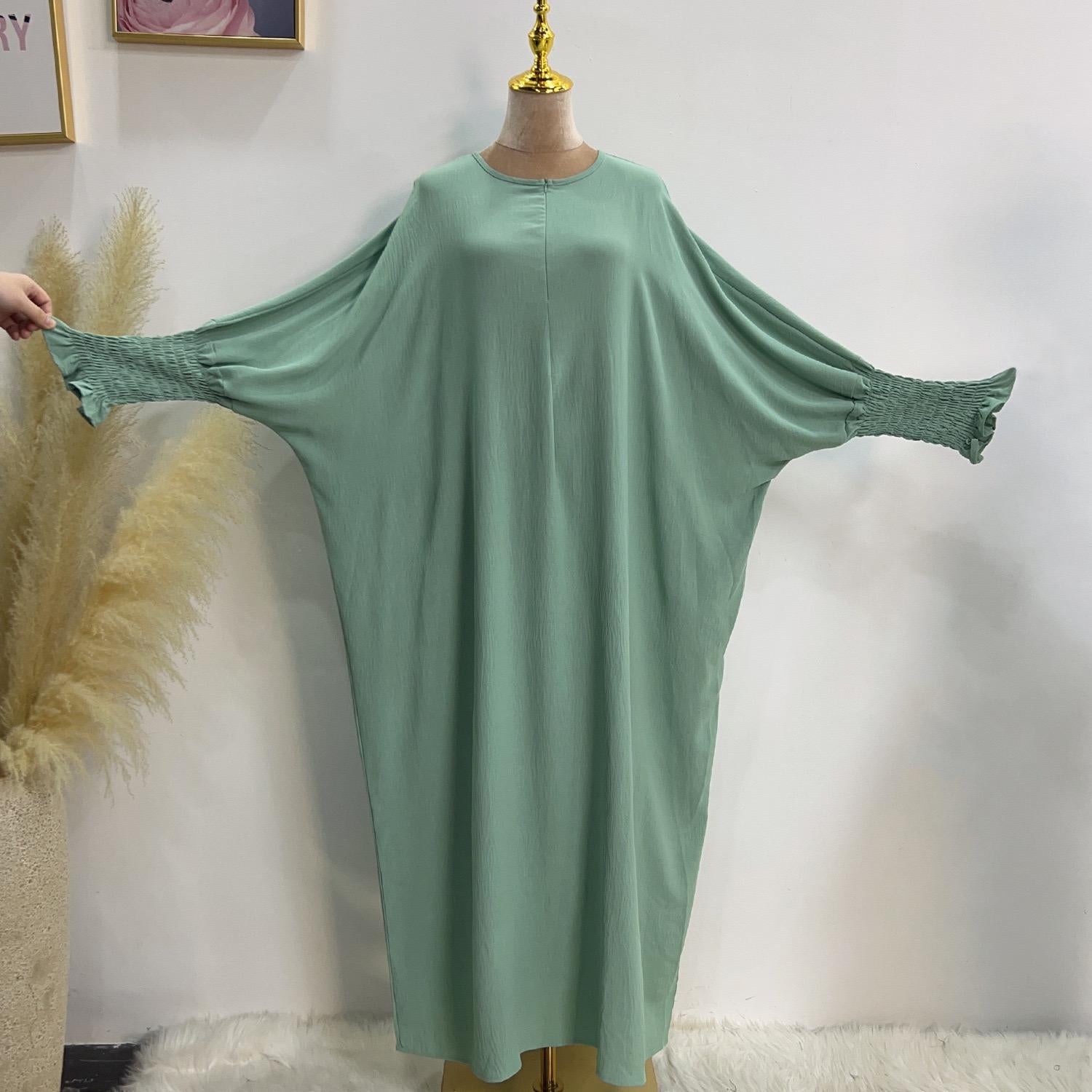 #LY43[Ramadan promotion] Latest model Butterfly abaya crepe abaya  simple dress maxi dress muslim long women dress prayer dress