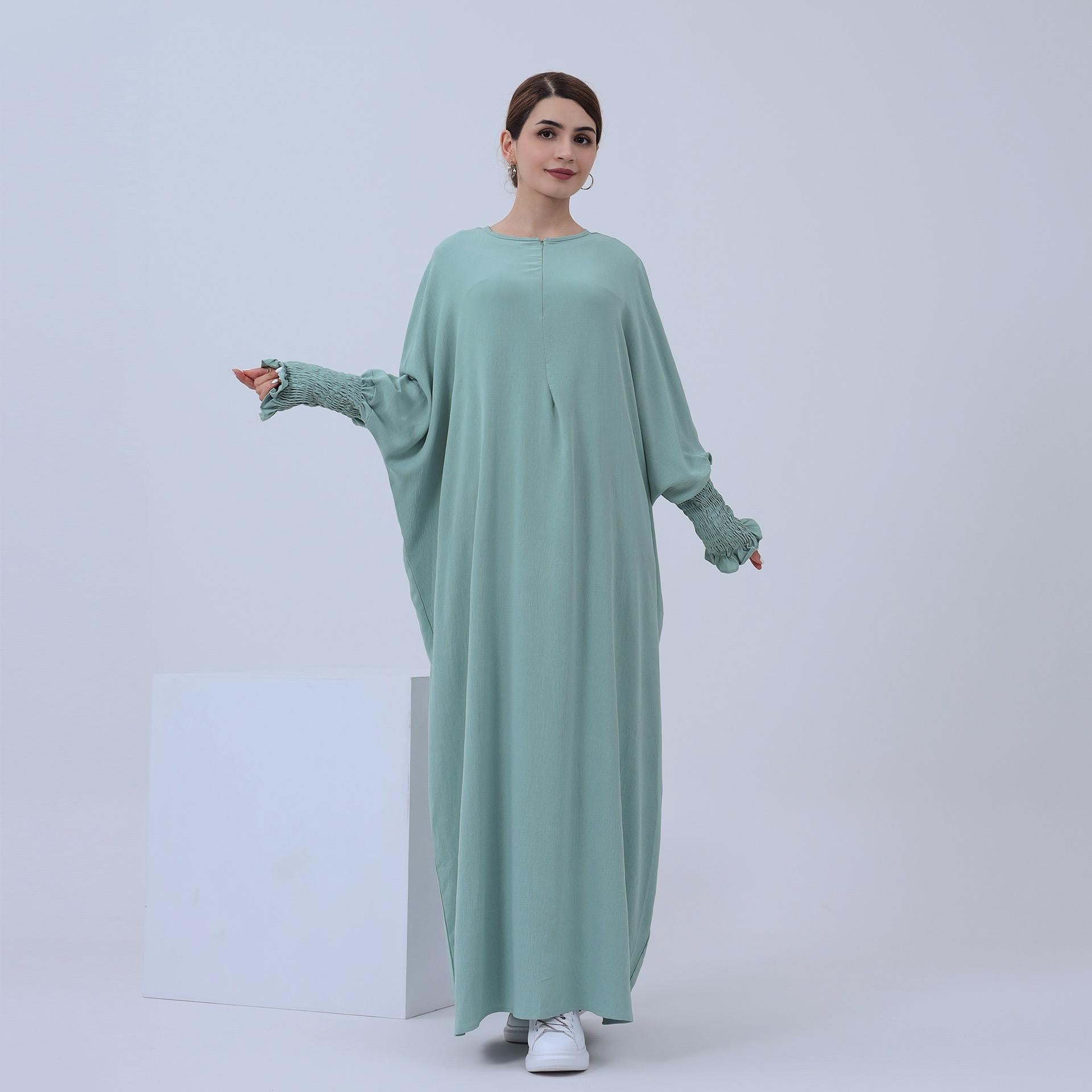 #LY43[Ramadan promotion] Latest model Butterfly abaya crepe abaya  simple dress maxi dress muslim long women dress prayer dress